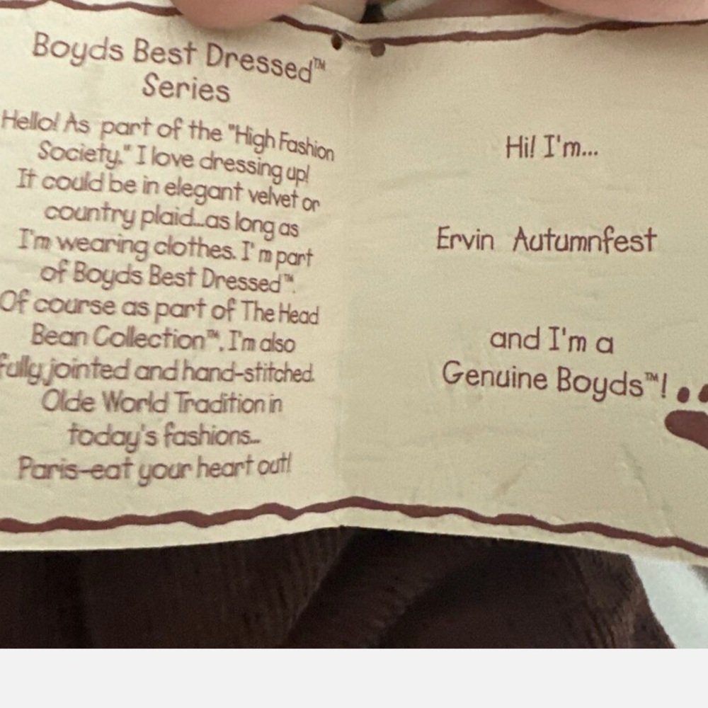 Boyd’s Bears Ervin Autumnfest 16” Bear - Picture 6 of 6